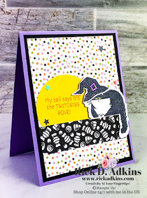 It's the twitching hour and you can create this super cute card with the Clever Cats Stamp Set.  Find out all the supplies needed here.