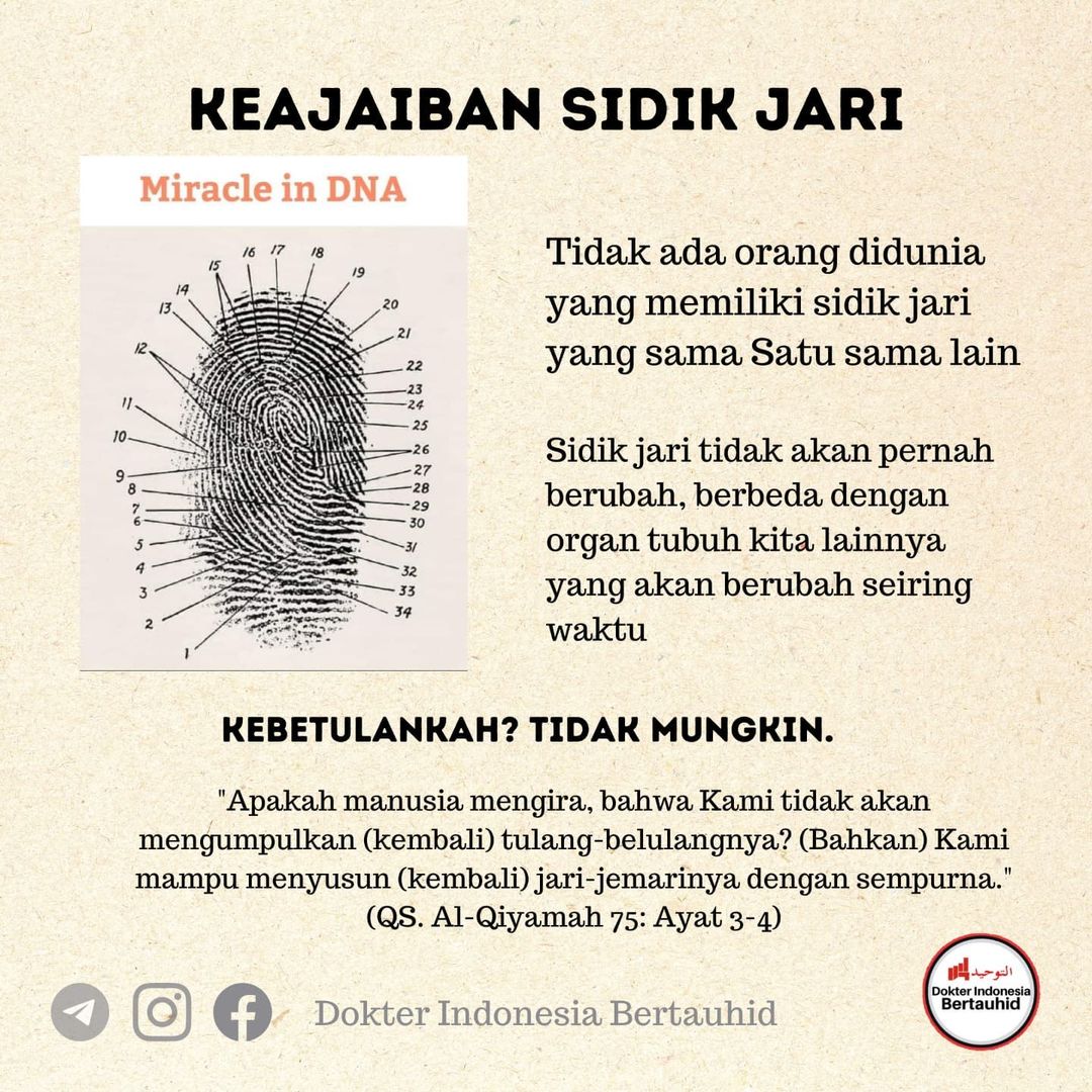 Foto Dakwah Keajaiban sidik jari ciptaan Allah