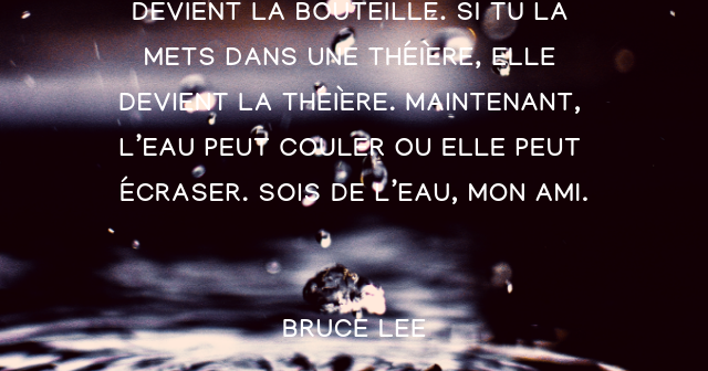 Sois Comme L Eau Bruce Lee