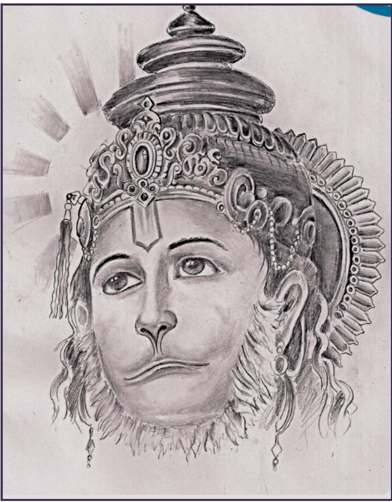 New Hanuman Drawing Sketch for Beginner