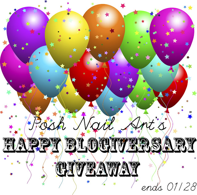 Posh Nail Art's Happy Blogiversary Giveaway