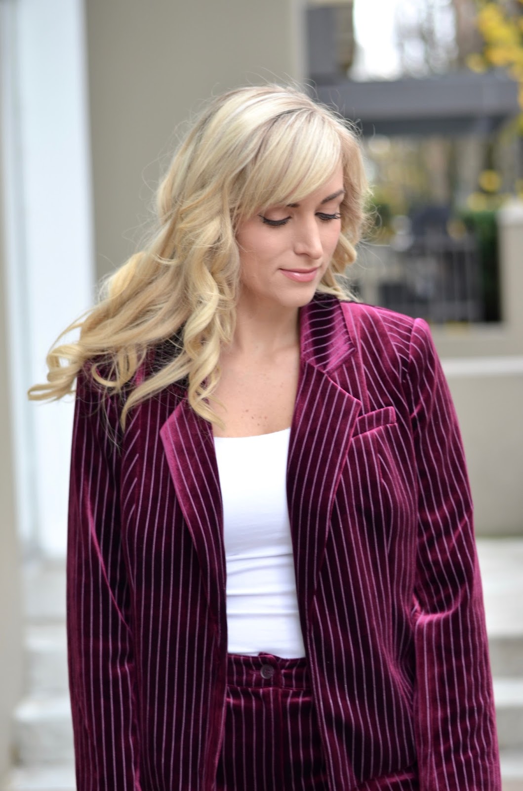 Velour Pinstripe Suit