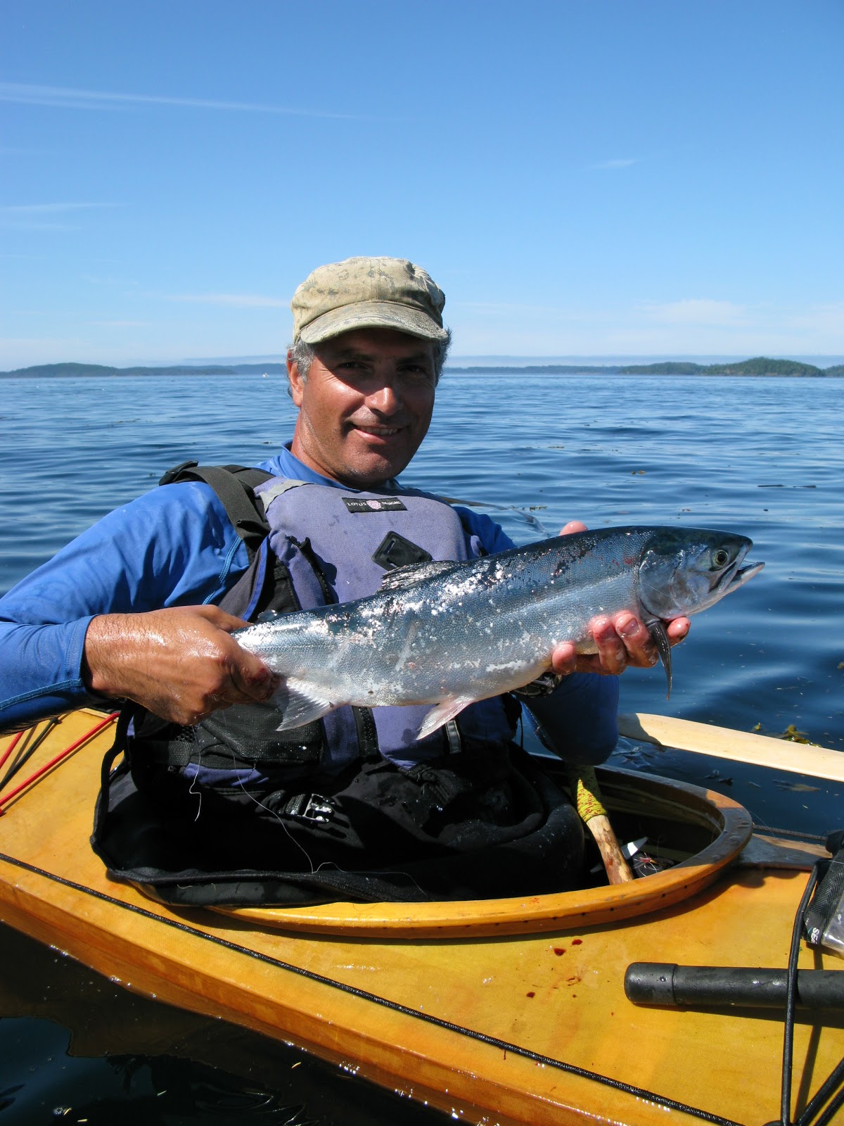 Sea Wolf Salmon fishing in kayaks
