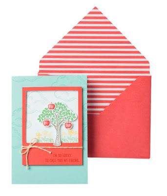 Stampin' Up! Featuring Sprinkles of Life Sneak Peek sample + Tree Punch, New In Colors, Envelope Paper