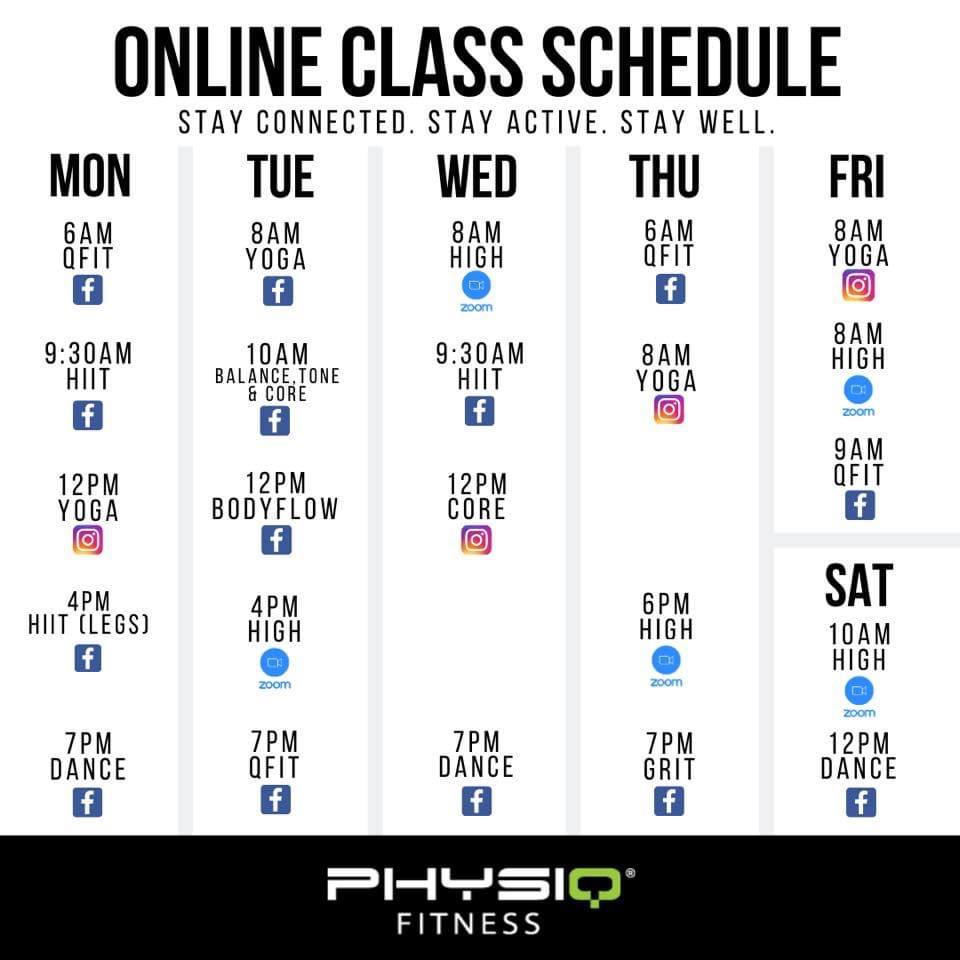 Physiq Fitness Fitness Online During Quarantine