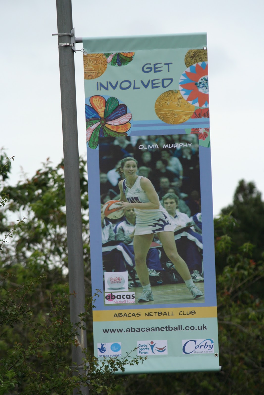 Layers & Light Get Involved & Olympic Values banners, Corby