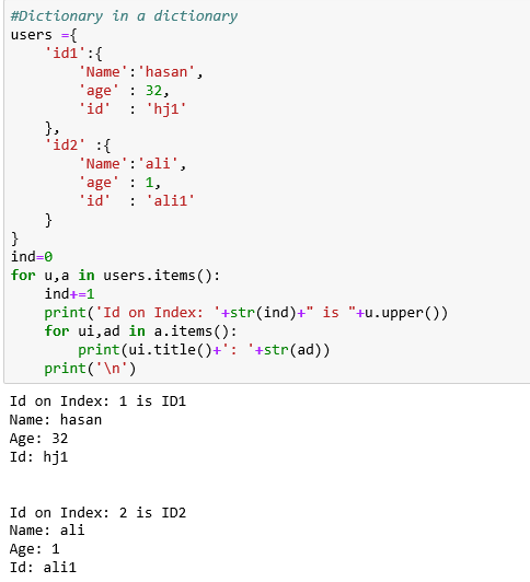 Hasan Jawaid: Python: Dictionary in dictionary example