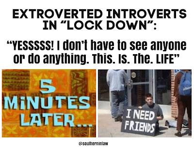 How Extroverted Introverts Feel in Lock Down Quarantine Meme