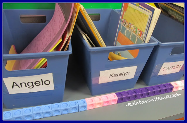 photo of: Individual Student Bins for Classroom Organization