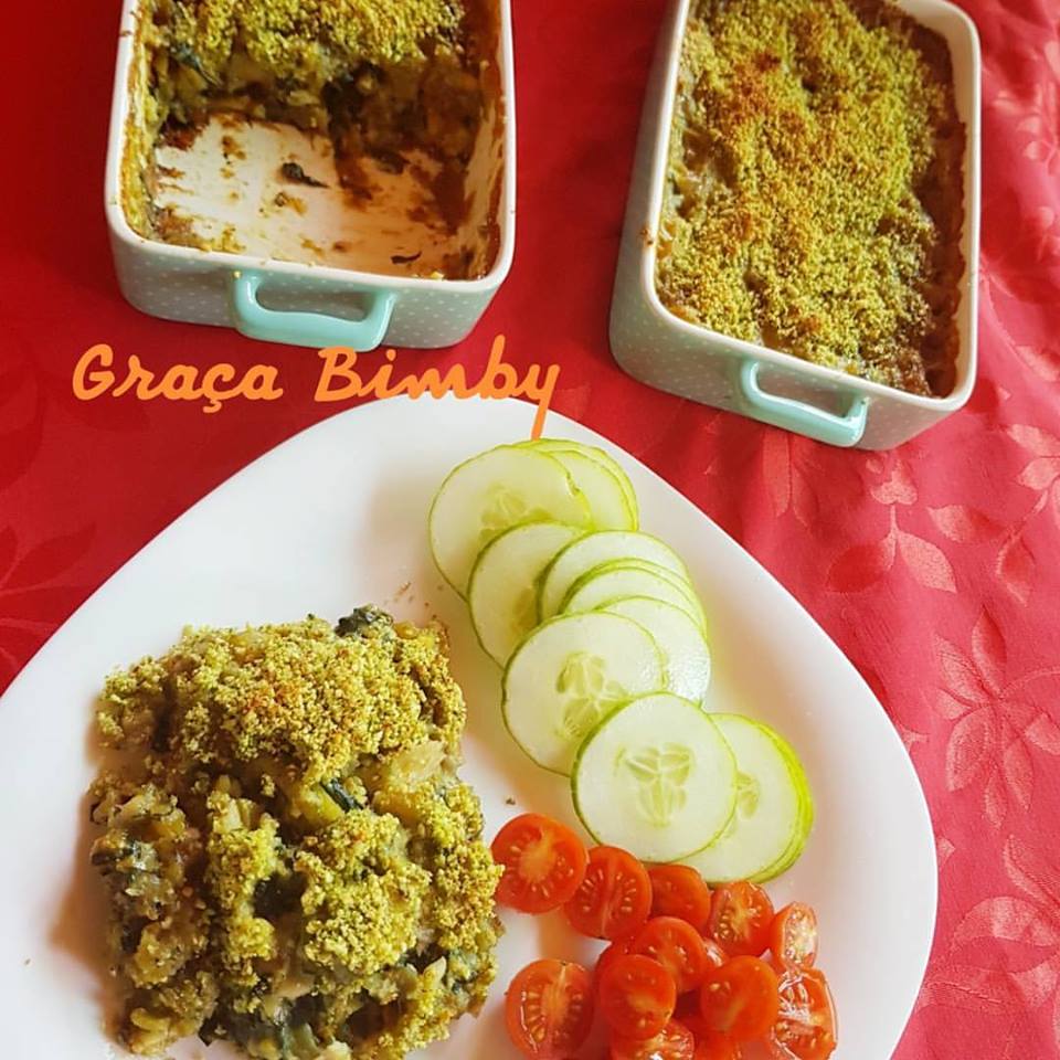 Pescada gratinada com espinafres e batata doce. Graça Truques & Dicas