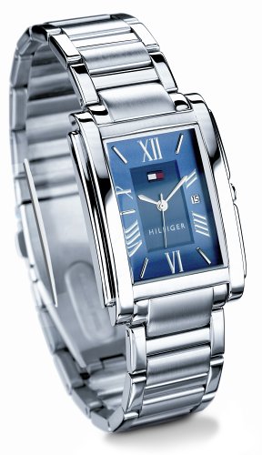 Samler blade Sobriquette lugt blogbuster2020: Tommy Hilfiger Men's 1790278 Blue Dial Stainless Steel  Bracelet Watch