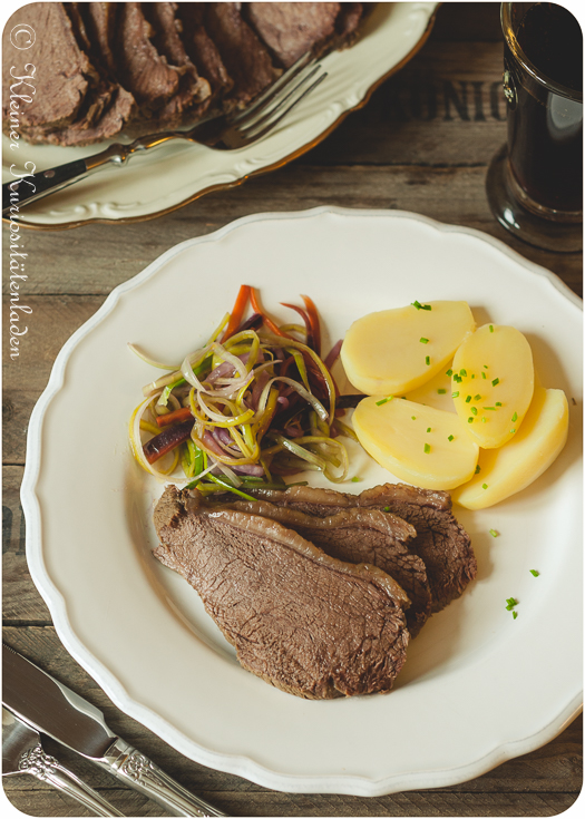 Tafelspitz mit Meerrettichsauce und Bouillongemüse