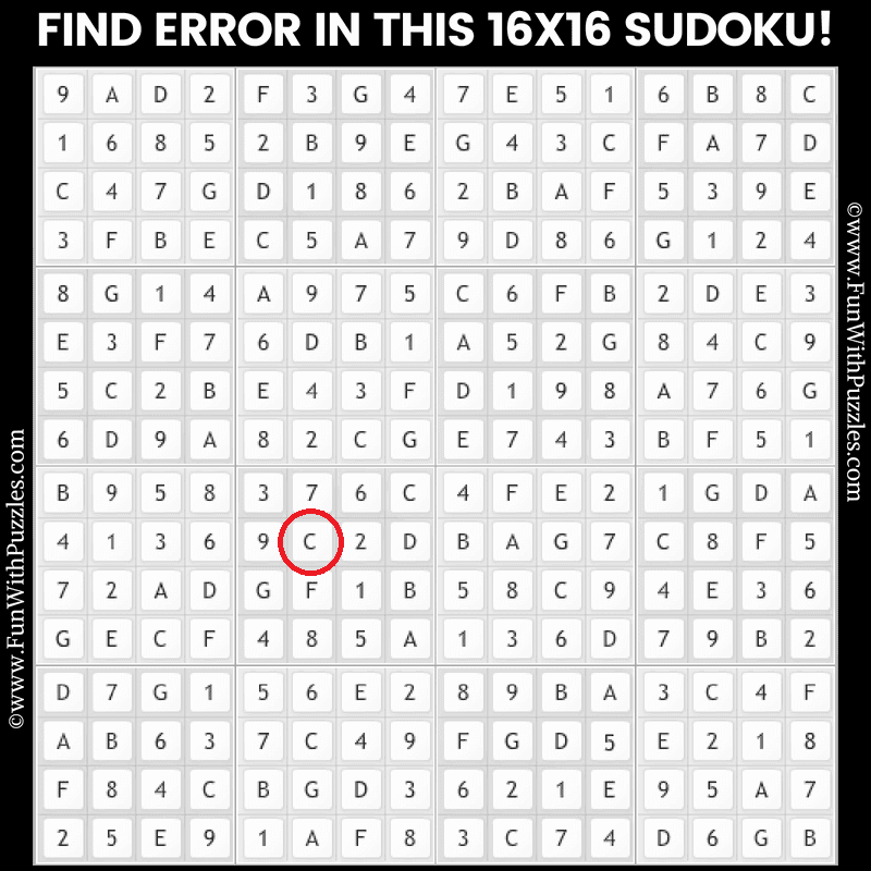 Sudoku 16x16 - Fácil 