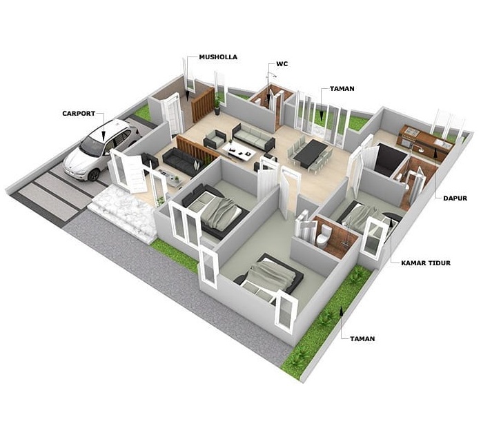 Penghias kamar #hidrogel #tanaman  Ball decorations, Home design floor  plans, Floor plan design