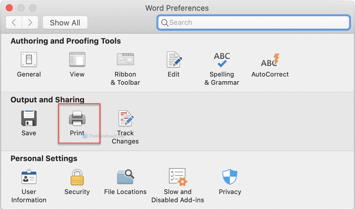 Comment imprimer du texte masqué dans Word sur Mac