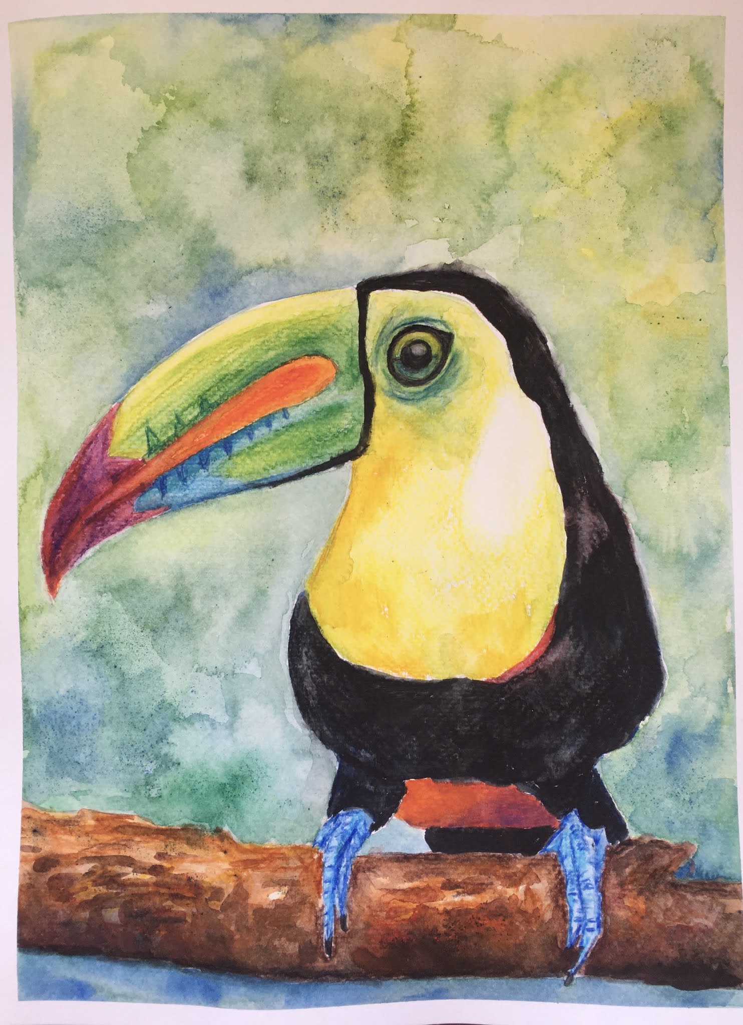 Art Room Britt: Toucans in Watercolor Pencil