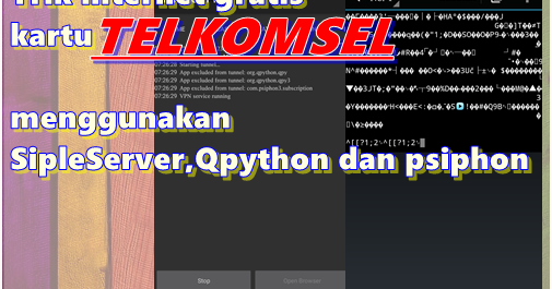 Internet gratis telkomsel opok SimpleServer, Qpython ...