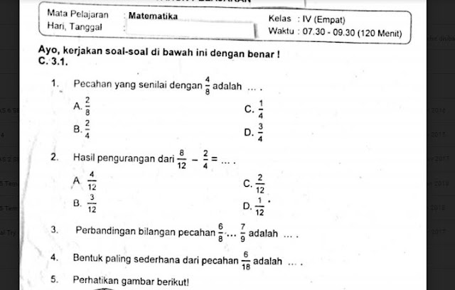 Materi matematika kelas 4 sd semester 1 kurikulum 2013