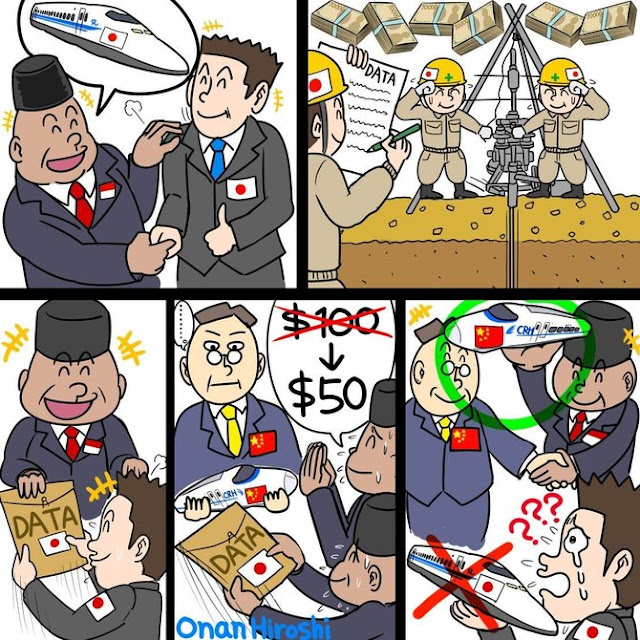 Komikus Jepang sindir Jokowi 'mengemis' soal kereta cepat Komikus Jepang sindir Jokowi 'mengemis' soal kereta cepat