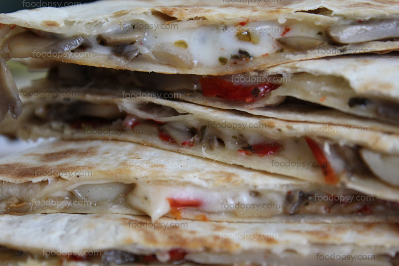 Mushroom and Cheese Quesadillas