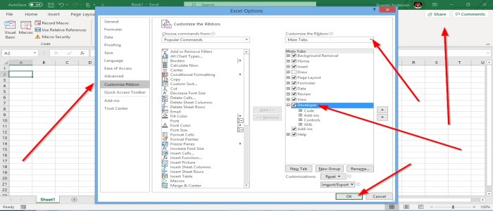 Tạo điều khiển biểu mẫu trong Microsoft Excel