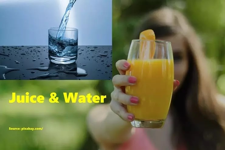 Juice and water during pregnancy in Hindi