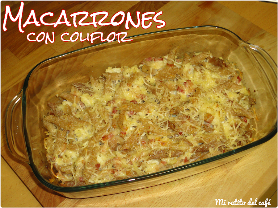 Macarrones con coliflor