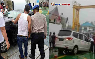 Mobil Terjun Bebas Dari KM Ihan Batak 1 Tewas, Saat Bersandar di Dermaga Ambarita