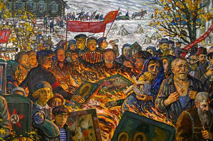 Картина рынок нашей демократии илья глазунов