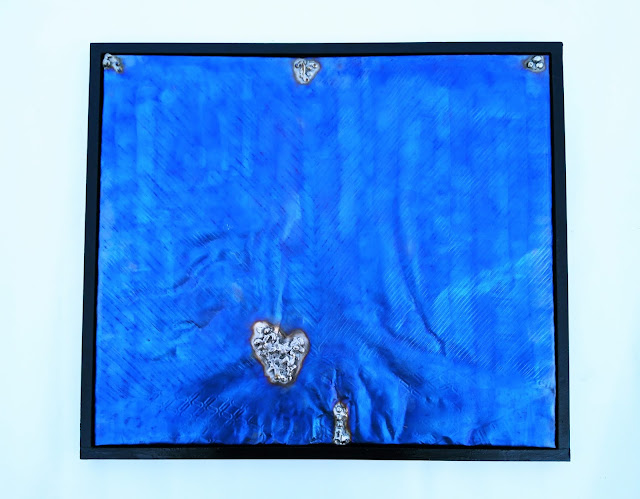 Titanium Blue abstract painting, titanium painting