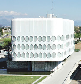 The distinctive Snaidero headquarters building