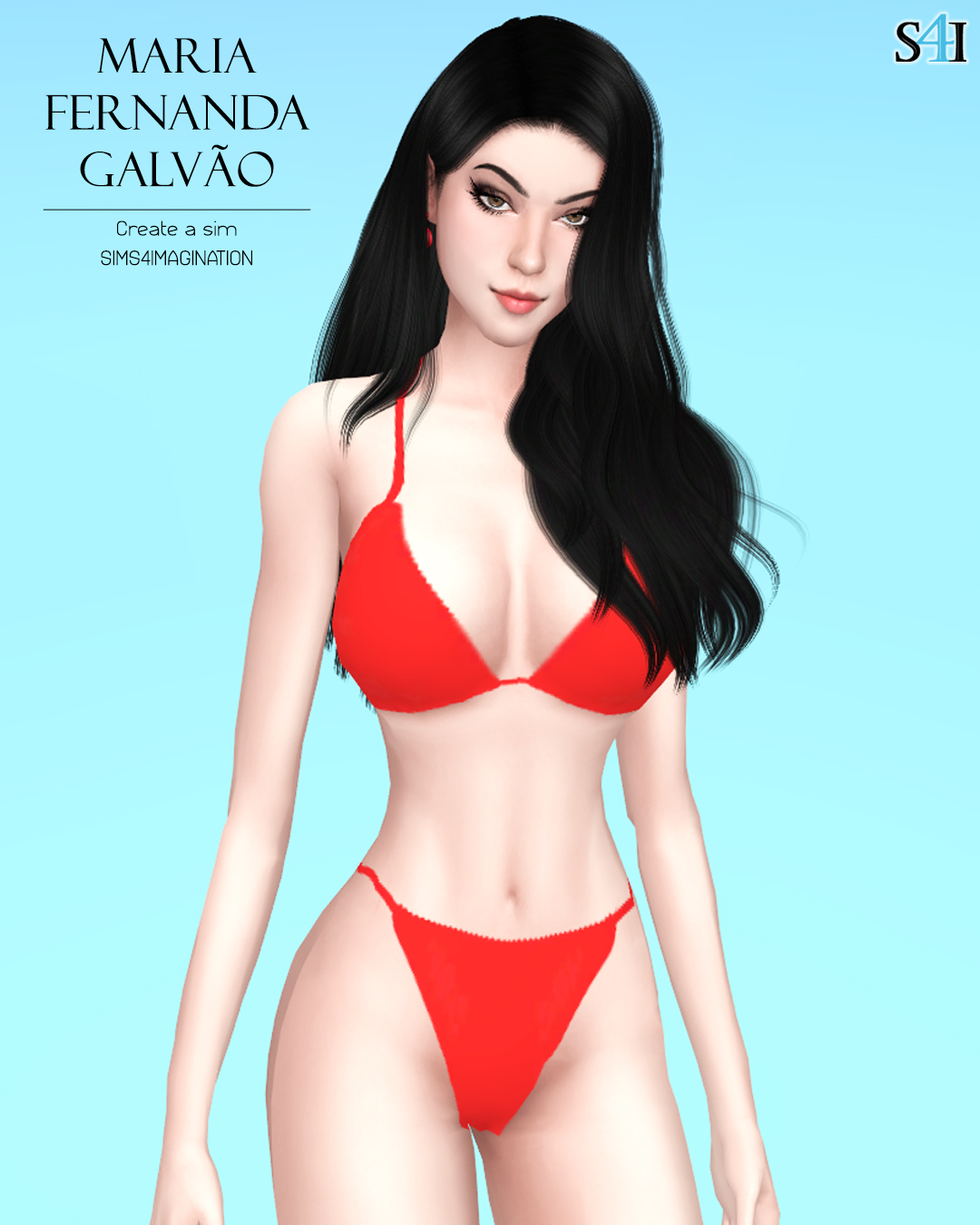 Sims 4 CAS: Maria Fernanda Galvão.
