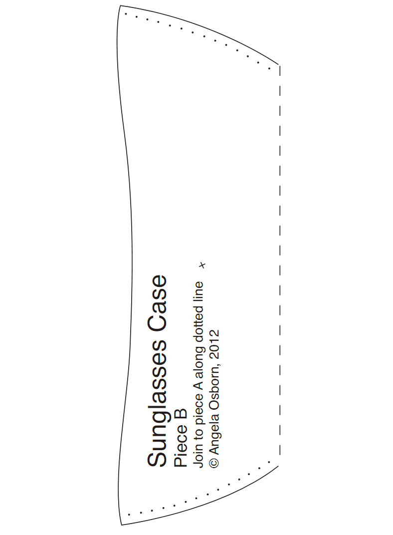 Glasses Case Pattern, PDF Template 