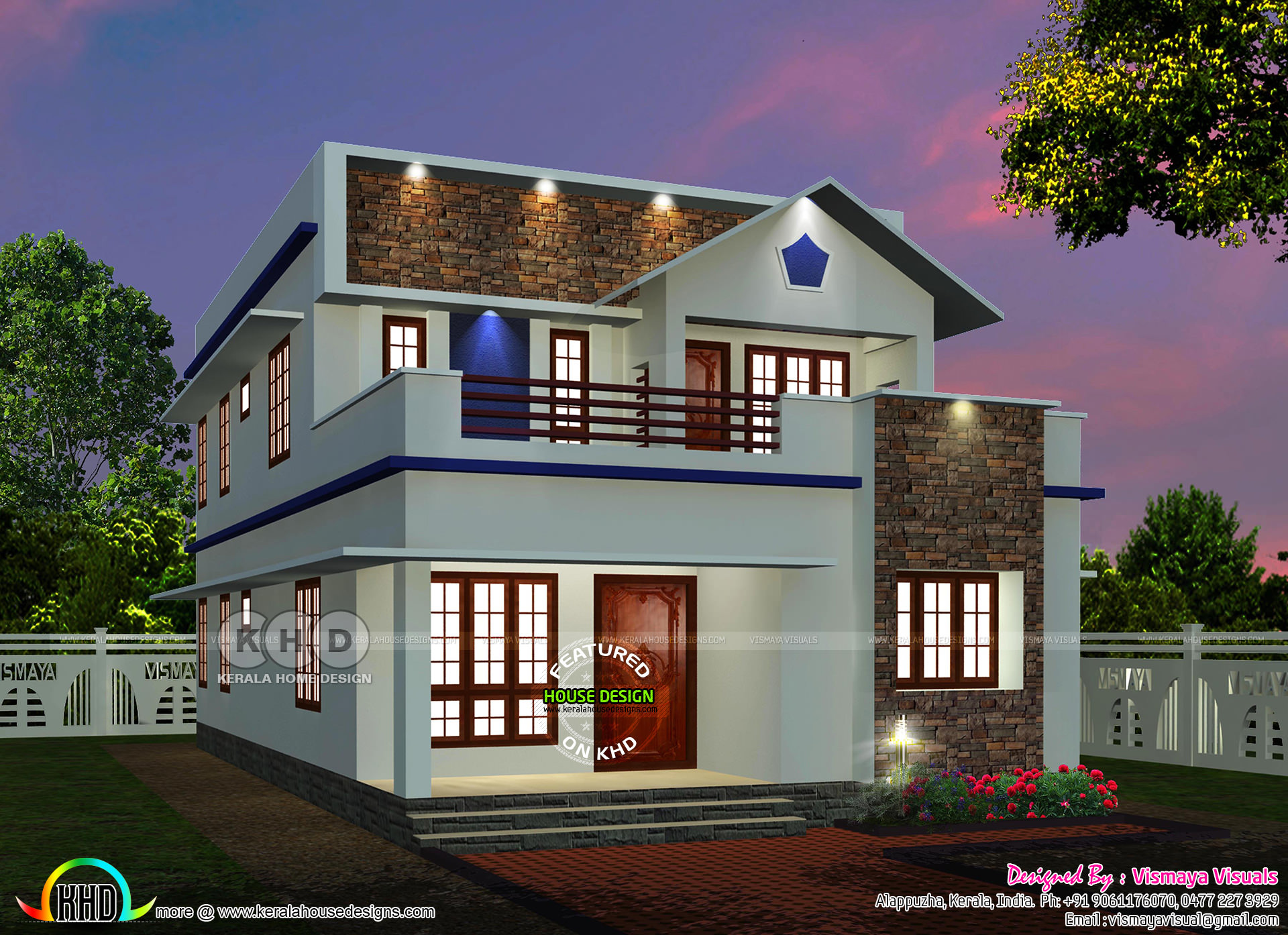 1819 sqft 3 bedroom modern style Kerala home Kerala Home Design and