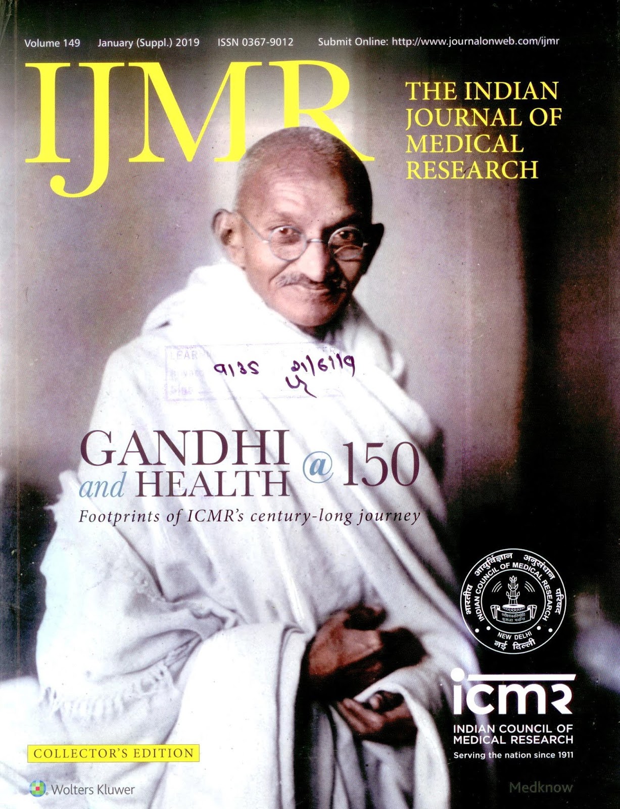 http://www.ijmr.org.in/showBackIssue.asp?issn=0971-5916;year=2019;volume=149;issue=7;month=January;supp=Y