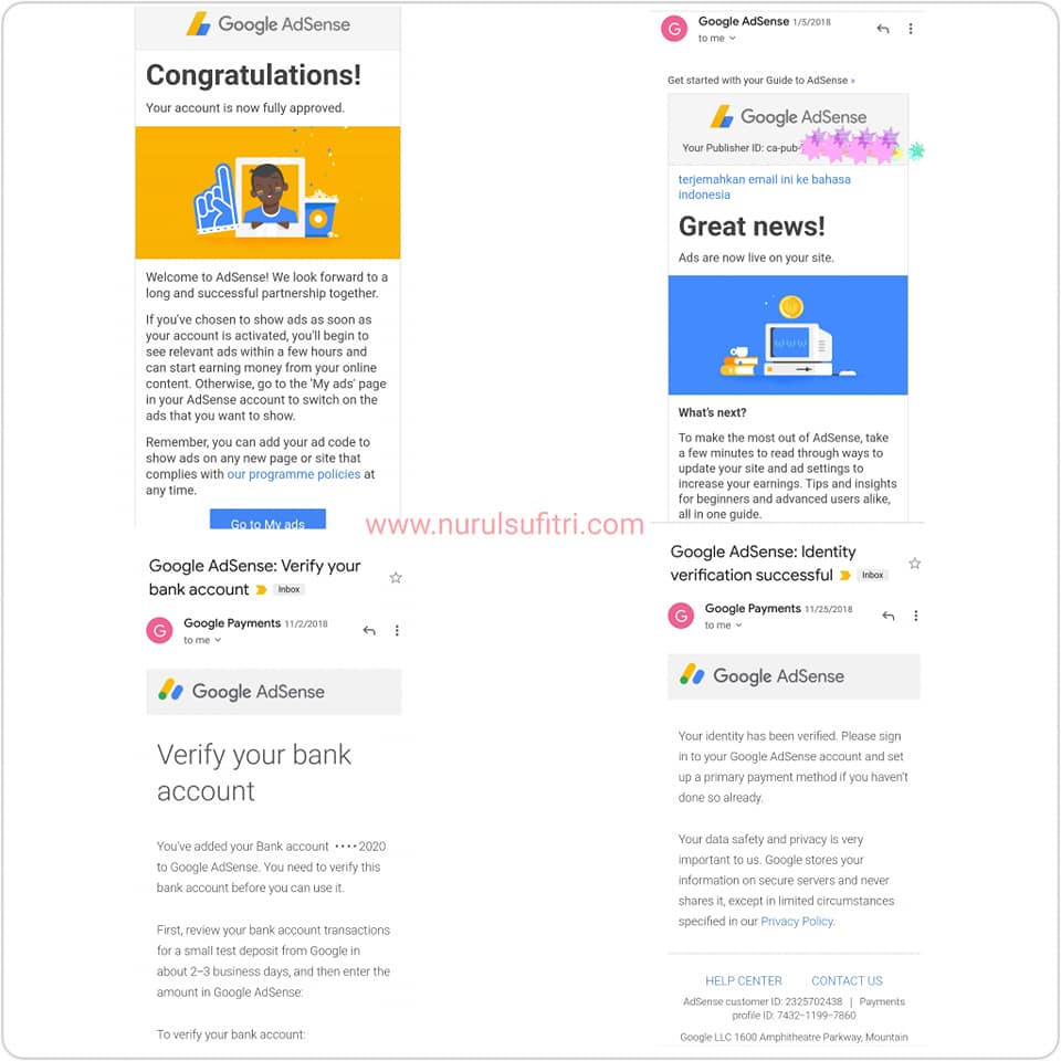 Pengalaman Pertama Gajian Google AdSense Cara Daftar dan Aktivasi Iklan Nurul Sufitri Travel Lifestyle Blog