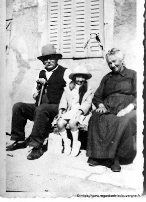 photo ancienne noir et blanc, Papy et Mamy