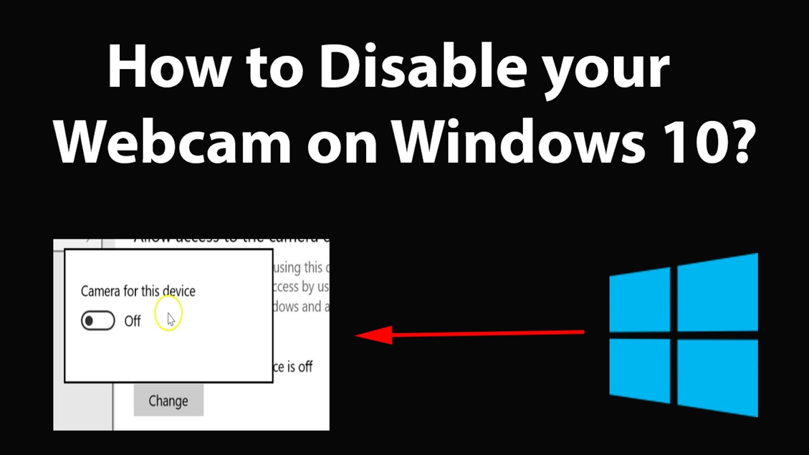 How to Disable the cam in Windows 10 Windows Basics