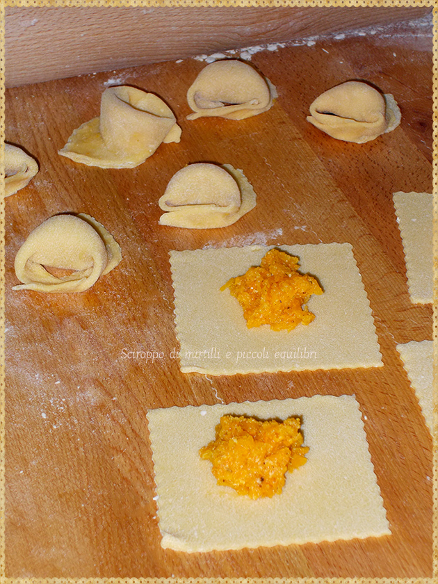 Cappellacci di zucca, preparazione