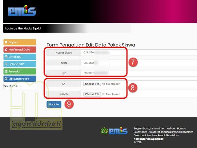 Cara Merubah Nama Nisn Dan Nik Siswa Di Emis Feeder Blog Paperplane