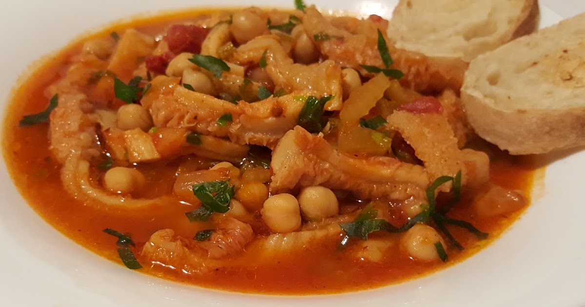 Zuppa di trippa e ceci