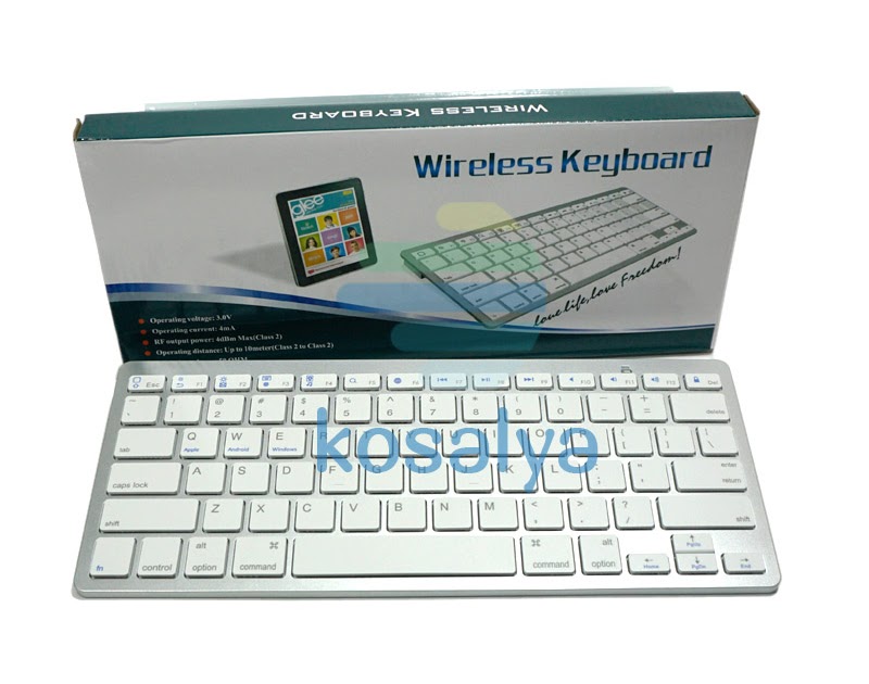 Keyboard Wireless Bluetooth Model Apple BK3001 Silver