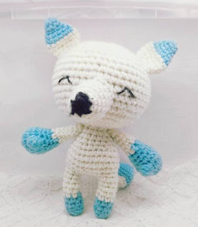 PATRON GRATIS ZORRO BLANCO AMIGURUMI 40183