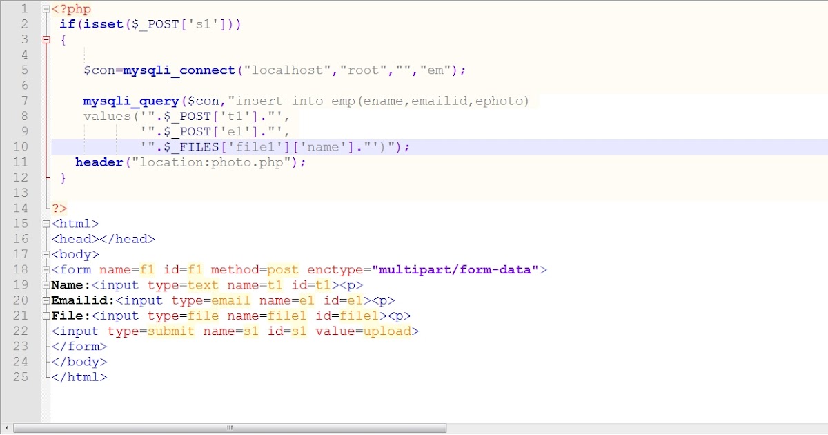 simple php program upload file in database