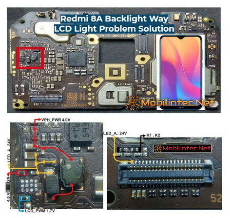 Step Repair Android Xiaomi Redmi 8A No Backlight Step Repair Android Xiaomi Redmi 8A No Backlight