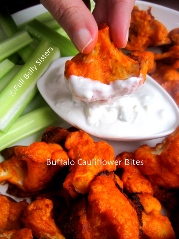 Buffalo Cauliflower Bites w. Yogurt Dip