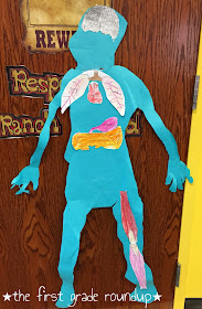 Firstgraderoundup : Human Body Life Size Collaboration Posters!