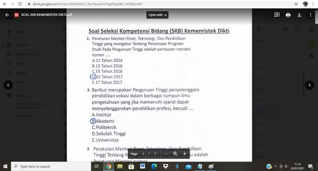 Contoh soal tes P3K Kemenristek Dikti dan Kunci Jawaban Contoh soal tes P3K Kemenristek Dikti dan Kunci Jawaban
