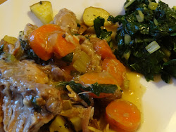 rabbit pressure cooked meat cooker each into dip pieces cut
