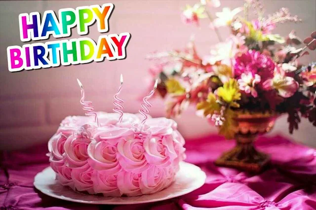 Beautiful Happy Birthday Image in hd with cake and candles free download